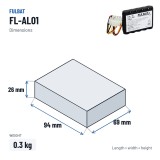 Batteria per rasaerba Fulbat FL-AL01 18V 2.5Ah Li-Ion – dimensioni 94 × 69 × 26 mm