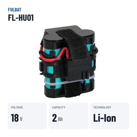 Bateria de corta-relva Fulbat FL-HU01 18V 2Ah Li-Ion – dados principais