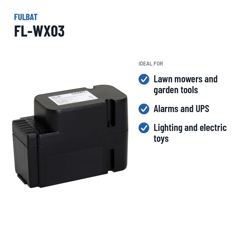 Batterie de tondeuse Fulbat FL-WX03 28V 2.5Ah Li-Ion – utilisations recommandées