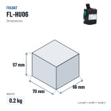 Bateria de corta-relva Fulbat FL-HU06 18V 2Ah Li-Ion – medidas 70 × 66 × 57 mm