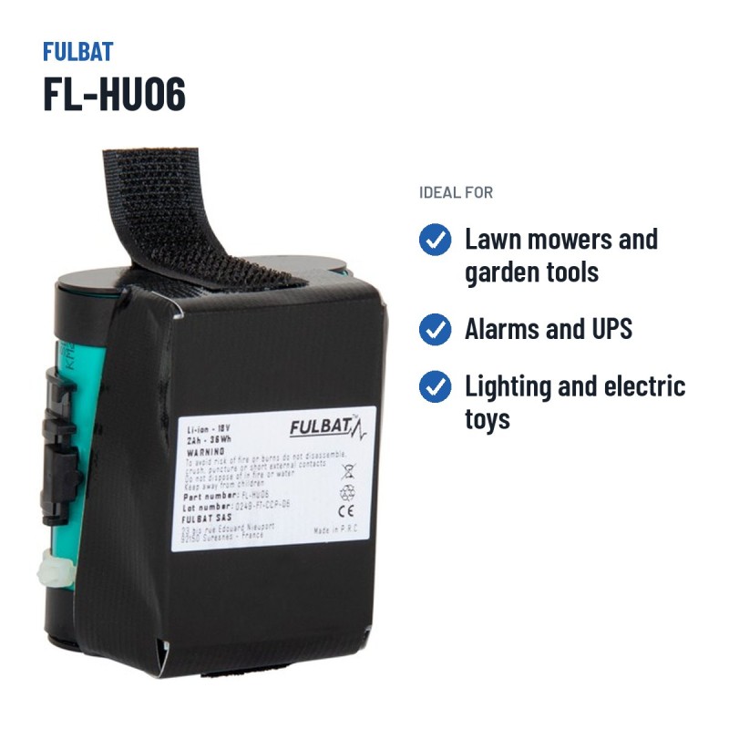 Rasenmäher-Batterie Fulbat FL-HU06 18V 2Ah Li-Ion – empfohlene Einsatzbereiche