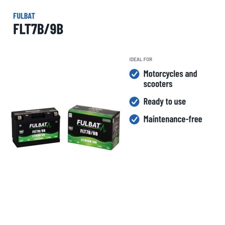 Batería de moto Fulbat FLT7B/9B 4Ah 240A LiFePO4 – usos recomendados