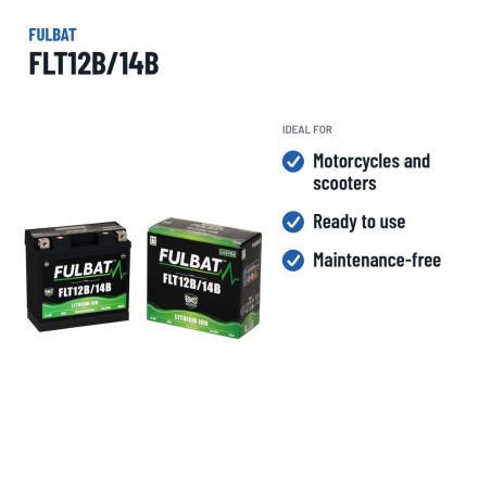 Batterie moto Fulbat FLT12B/14B 6Ah 360A LiFePO4 – utilisations recommandées
