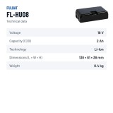 Lawnmower battery Fulbat FL-HU08 18.5V 2Ah Li-Ion – technical data