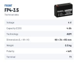 Batterie stationnaire onduleur Fulbat FP4-3.5 4V 3.5Ah AGM