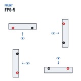Bateria estacionária UPS Fulbat FP6-5 6V 5Ah AGM – polaridade (esquema 1, + esquerda)
