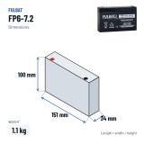 Batteria stazionaria UPS Fulbat FP6-7.2 6V 7.2Ah AGM