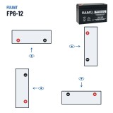 Stationary UPS battery Fulbat FP6-12 6V 12Ah AGM | baterias.com