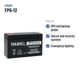 Stationary UPS battery Fulbat FP6-12 6V 12Ah AGM | baterias.com