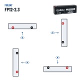 Batteria stazionaria UPS Fulbat FP12-2.3 12V 2.3Ah AGM – polarità (schema 1, + a sinistra)