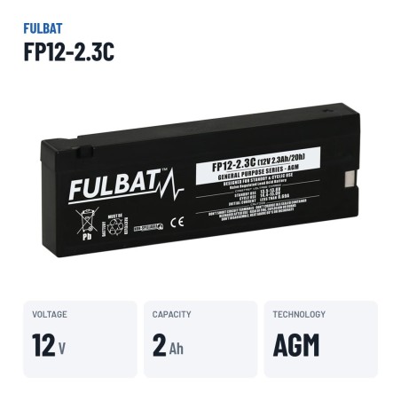 Stationary UPS battery Fulbat FP12-2.3C 12V 2.3Ah AGM