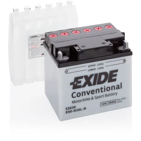 Exide E60-N30L-B. Motorcycle battery Exide 30Ah 12V