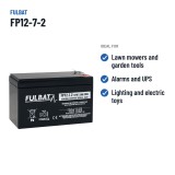 Rasenmäher-Batterie Fulbat FP12-7-2 12V 7.2Ah AGM – empfohlene Einsatzbereiche