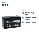 Stationary UPS battery Fulbat FP12-9 12V 9Ah AGM – recommended uses