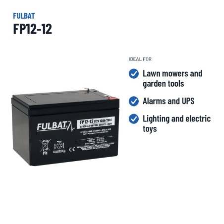 Batería de cortacésped Fulbat FP12-12 12V 12Ah AGM – usos recomendados