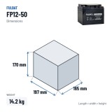 Batteria stazionaria UPS Fulbat FP12-50 12V 50Ah AGM – dimensioni 197 × 165 × 170 mm