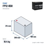 Stationary UPS battery Fulbat FP12-65H 12V 65Ah AGM