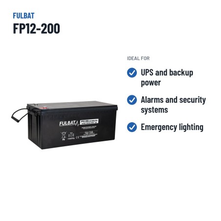 Stationärbatterie USV Fulbat FP12-200 12V 208Ah AGM – empfohlene Einsatzbereiche