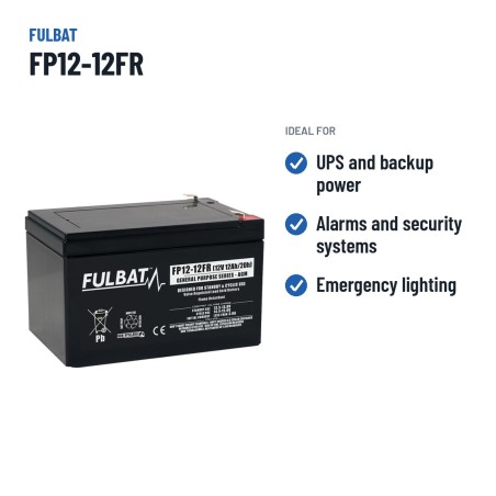 Stationärbatterie USV Fulbat FP12-12FR 12V 12Ah AGM – empfohlene Einsatzbereiche
