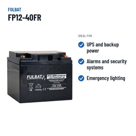 Stationärbatterie USV Fulbat FP12-40FR 12V 40Ah AGM – empfohlene Einsatzbereiche