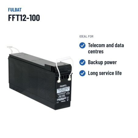 Bateria para telecomunicações Fulbat FFT12-100 12V 106Ah AGM – utilizações recomendadas