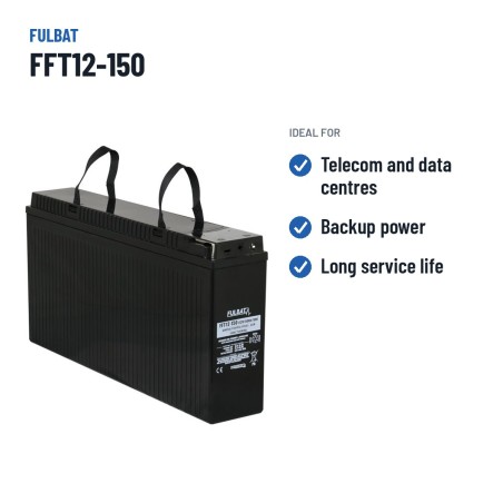 Batería para telecomunicaciones Fulbat FFT12-150 12V 157.6Ah AGM – usos recomendados
