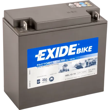 Batería Exide GEL12-16 16Ah 100A 12V Bike 12V Agm Ready EXIDE - 1