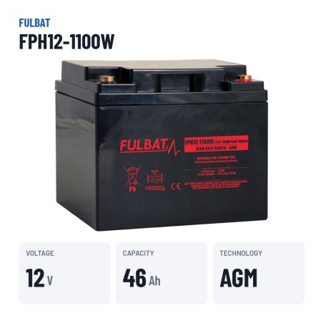 Stationary UPS battery Fulbat FPH12-1100W 12V 46.5Ah AGM