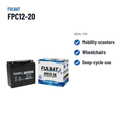 Batterie für Mobilitätsscooter Fulbat FPC12-20 12V 20Ah AGM – empfohlene Einsatzbereiche