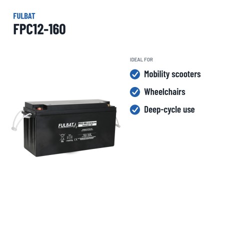 Mobility scooter battery Fulbat FPC12-160 12V 160.8Ah AGM – recommended uses