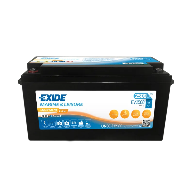 Exide EV2500. Batería para aplicaciones naúticas Exide 200Ah 12.8V