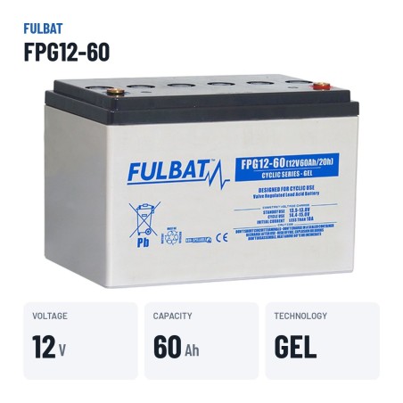 Batterie für Mobilitätsscooter Fulbat FPG12-60 12V 60Ah GEL – wichtigste Daten