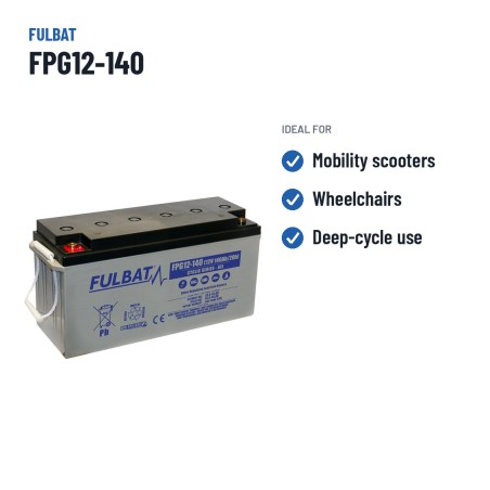 Batteria per scooter di mobilità Fulbat FPG12-140 12V 140Ah GEL – usi consigliati