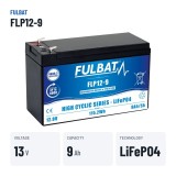 Mobility scooter battery Fulbat FLP12-9 12.8V 9Ah LiFePO4 – key specs