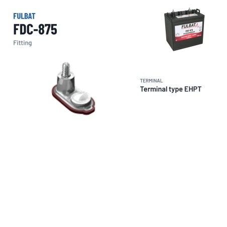 Batterie de traction Fulbat FDC-875 8V 145Ah – bornes et fixation