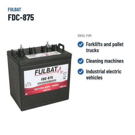 Batterie de traction Fulbat FDC-875 8V 145Ah – utilisations recommandées