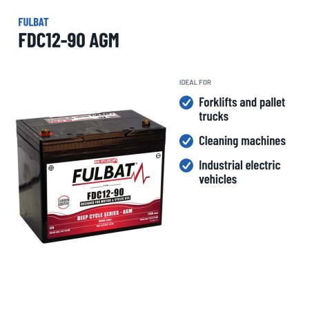 Batería de tracción Fulbat FDC12-90 AGM 12V 77Ah AGM – usos recomendados