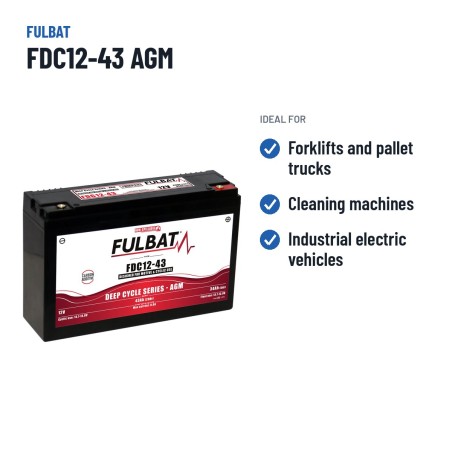 Batteria a trazione Fulbat FDC12-43 AGM 12V 34Ah AGM – usi consigliati