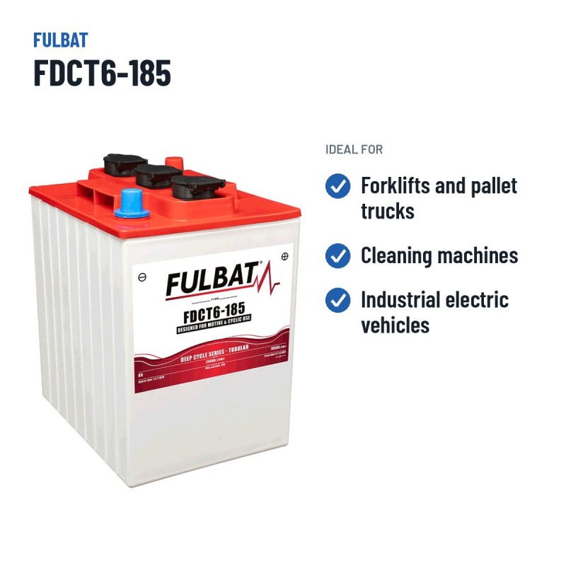 Batteria a trazione Fulbat FDCT6-185 6V 185Ah – usi consigliati