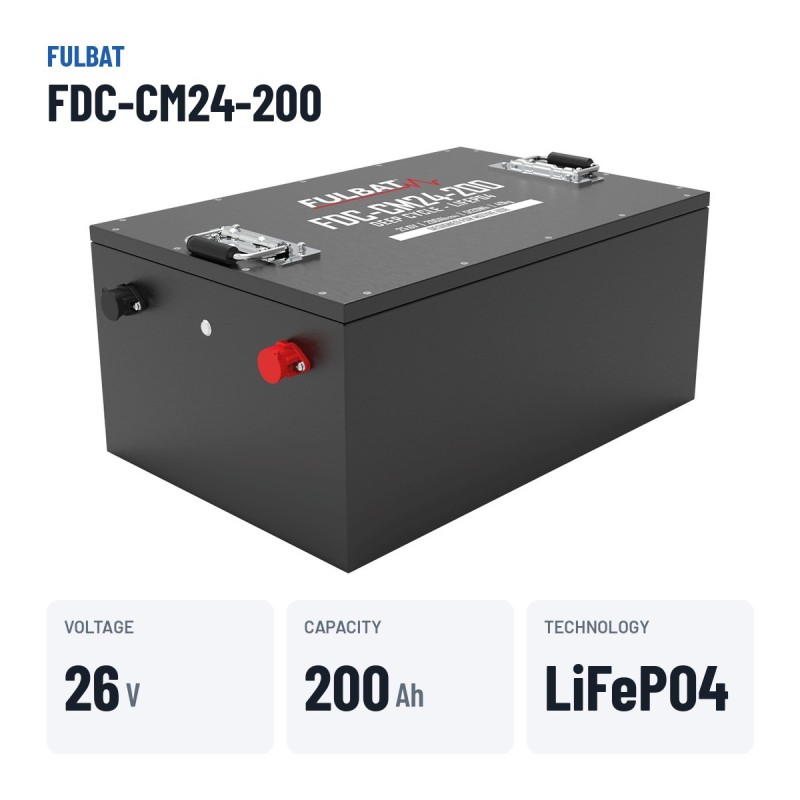 Batteria per lavasciuga Fulbat FDC-CM24-200 25.6V 200Ah LiFePO4 – dati principali