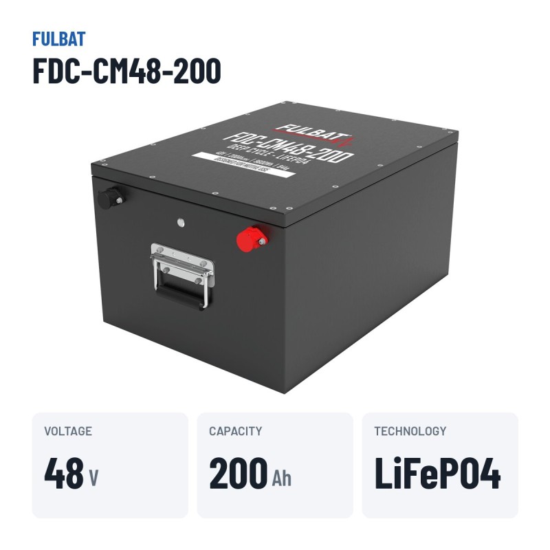 Batería para fregadora Fulbat FDC-CM48-200 48V 200Ah LiFePO4 – datos clave