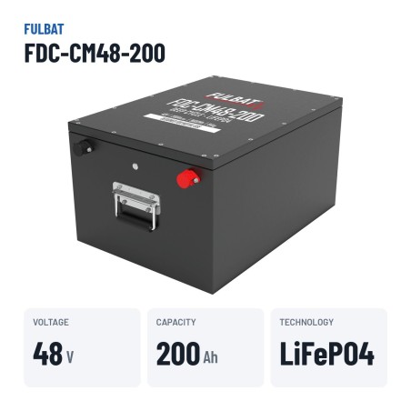 Scheuersaugmaschinen-Batterie Fulbat FDC-CM48-200 48V 200Ah LiFePO4 – wichtigste Daten