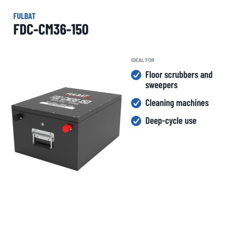 Floor scrubber battery Fulbat FDC-CM36-150 36V 150Ah LiFePO4 – recommended uses