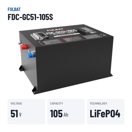 Batterie de voiturette de golf Fulbat FDC-GC51-105S 51.2V 105Ah LiFePO4