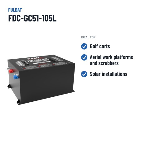 Golf cart battery Fulbat FDC-GC51-105L 51.2V 105Ah LiFePO4 – recommended uses