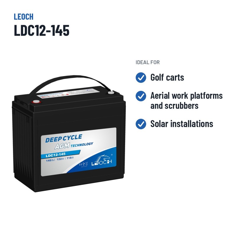 Batteria caravan Leoch LDC12-145 12V 148Ah AGM – usi consigliati