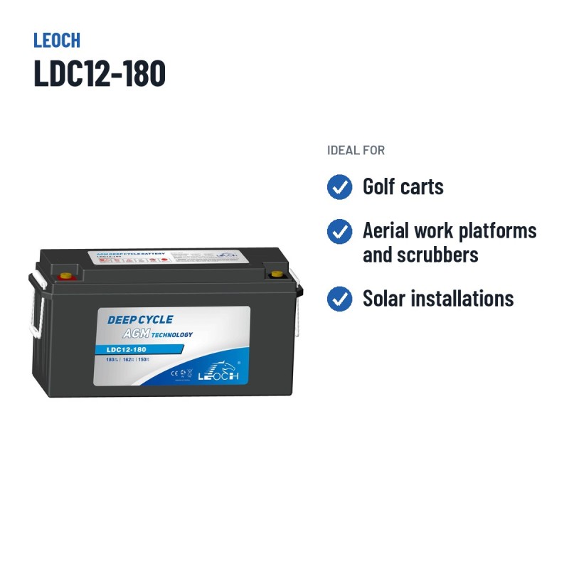 Batteria caravan Leoch LDC12-180 12V 180Ah AGM – usi consigliati