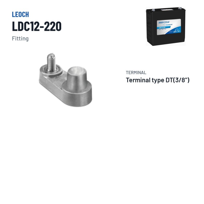Batería de caravana Leoch LDC12-220 12V 220Ah AGM – borne y sujeción