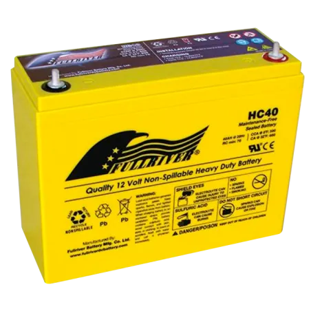 Batería Fullriver HC40 40Ah 500A 12V Hc FULLRIVER - 1