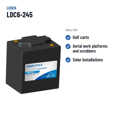 Batteria per golf cart Leoch LDC6-245 6V 245Ah AGM – usi consigliati
